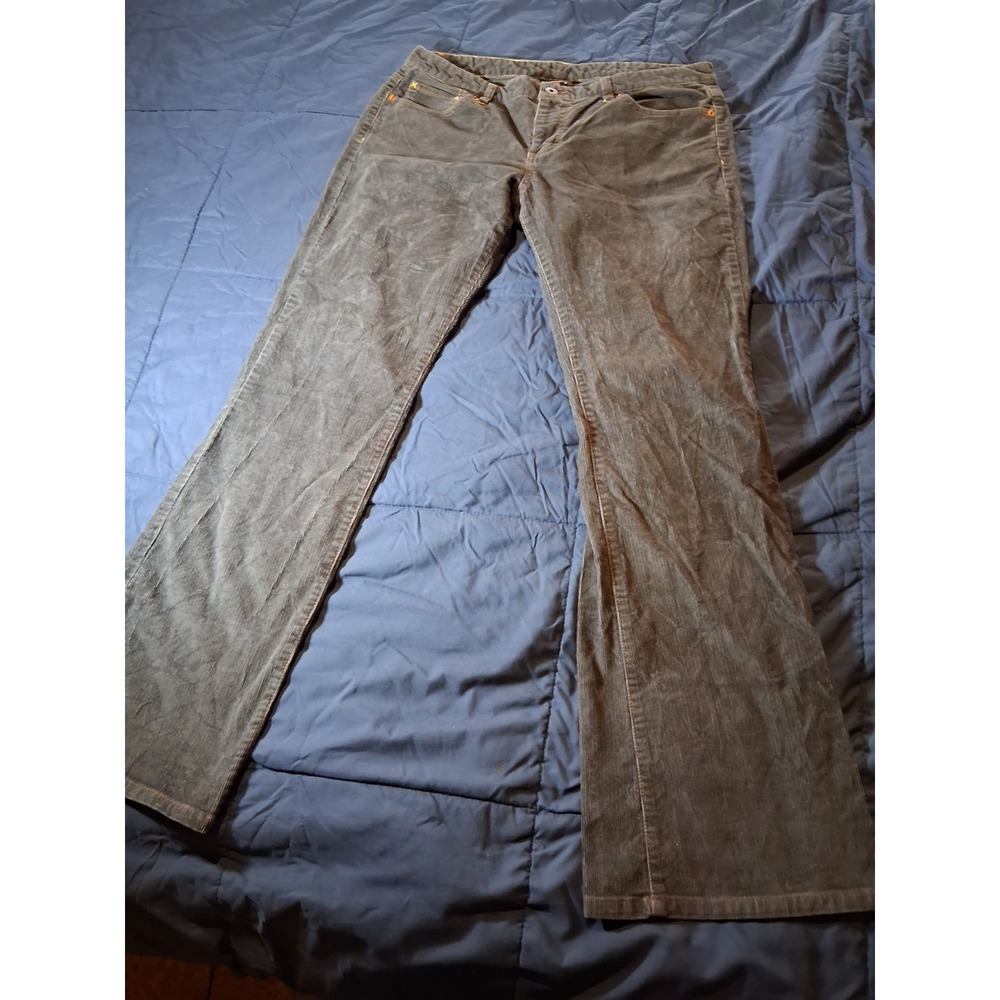 Polo‎ Jeans Company Corduroy Pants Women's Size 12X30 Pocket Boot Cut Gray